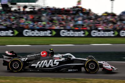 The Haas of Nico Hülkenberg at the 2024 British GP