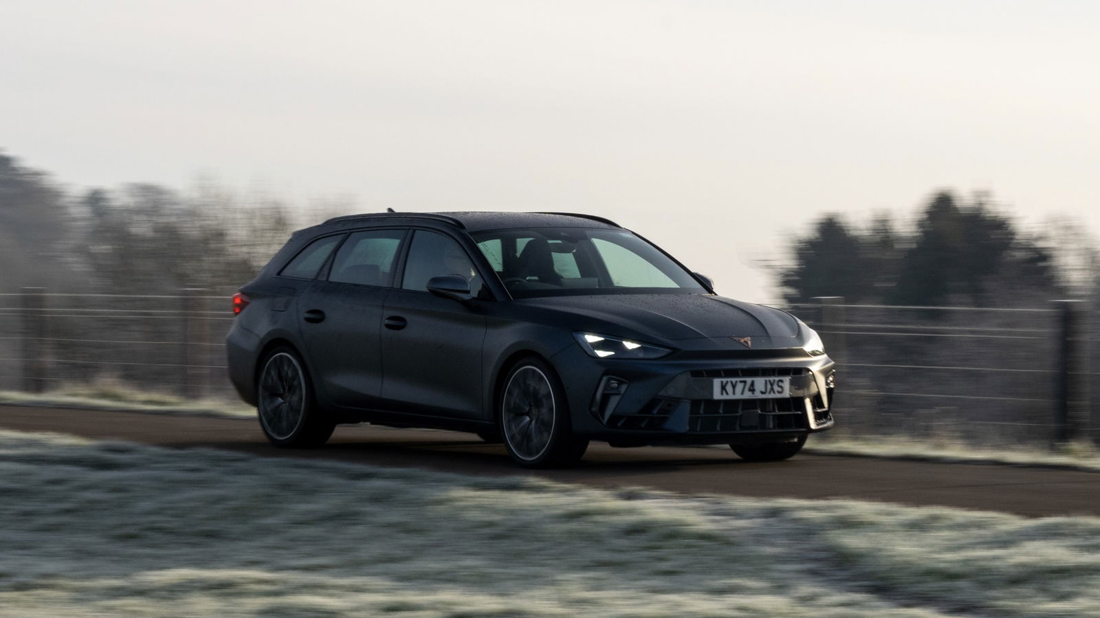 Cupra Leon Estate - front, driving