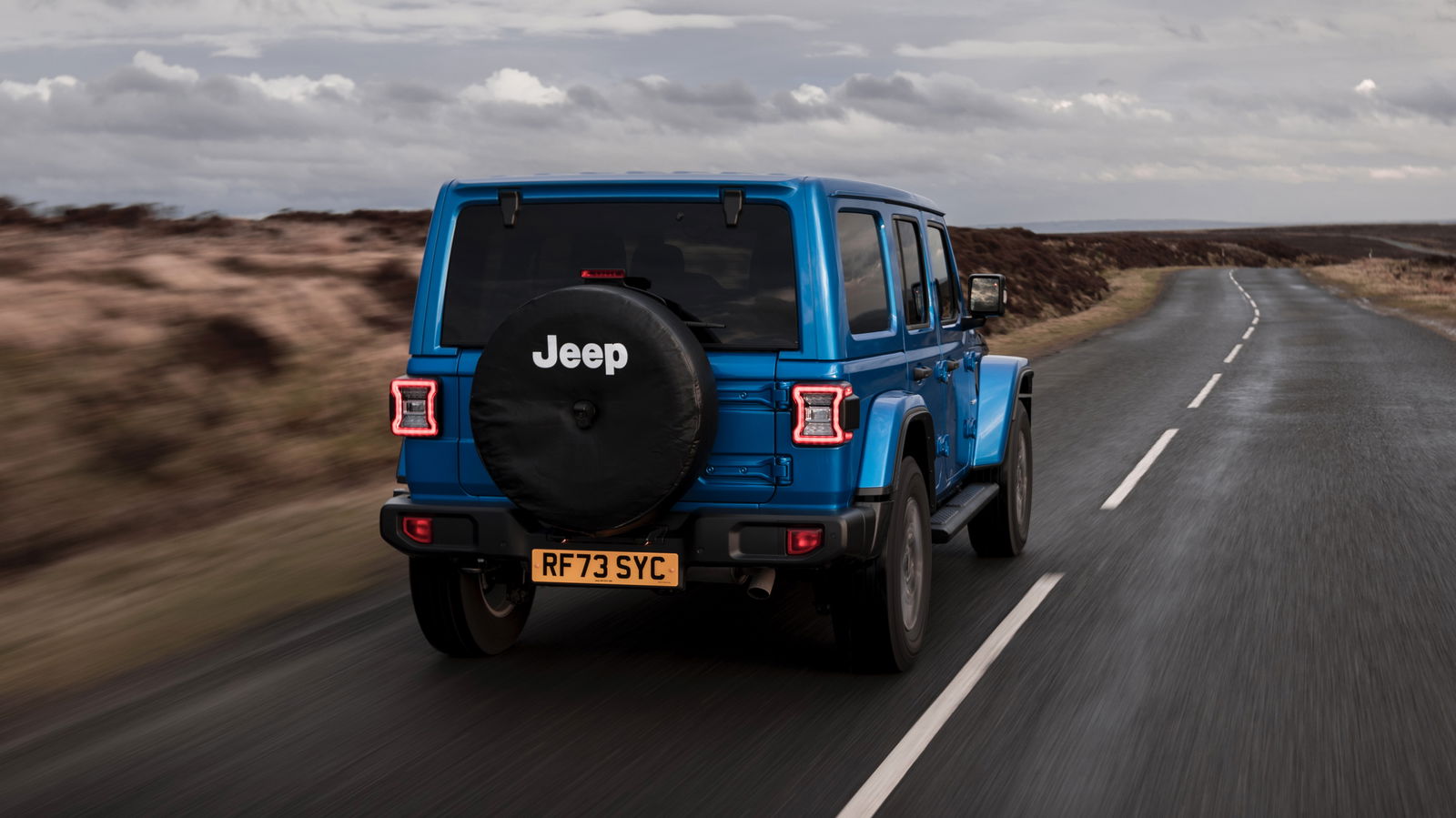 Jeep Wrangler - rear, driving